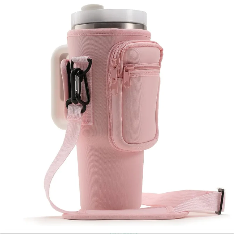 10pcs Water Bottle Carrier Bag for 40oz Tumbler Cup Accessories Bag Crossbody Adjustable Shoulder Strap Water Bottles Cover