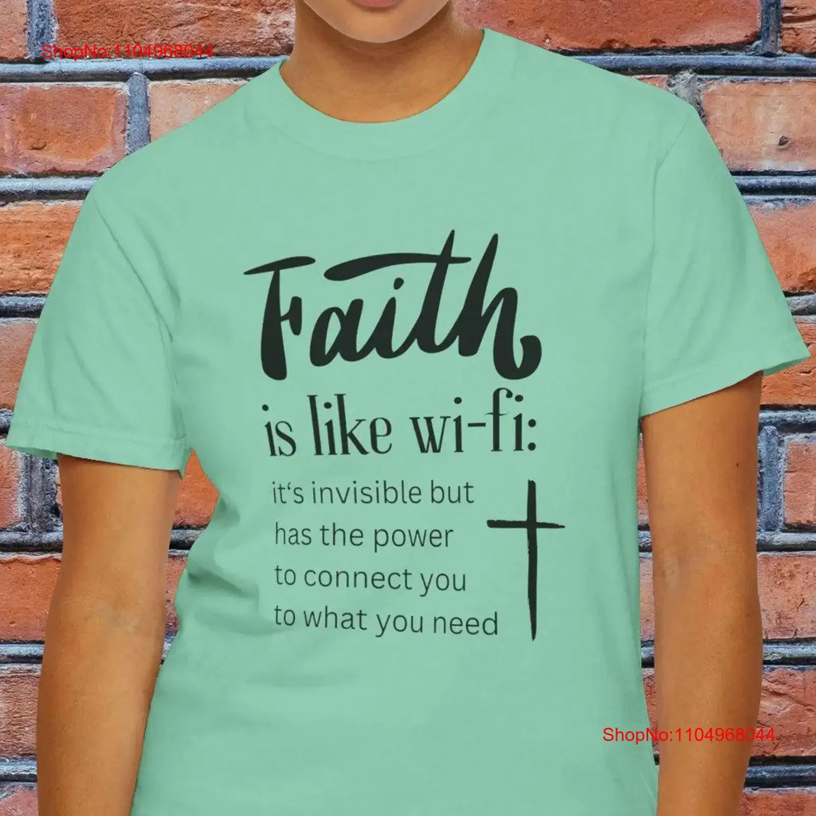 تي شيرت كريستيان فيث للمراهقين أو البالغين مثل واي فاي gifT له فكرة عيد ميلادها أبي عتيقة مغسولة أوم جرافيك قابل للتنفس