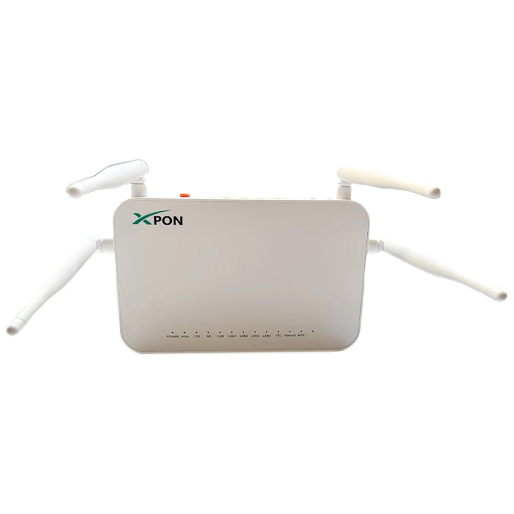 100% original novo xpon onu ge 2usb tel hgu wifi 2.4g & 5g banda dupla ont epon/gpon versão em inglês l881g roteador de fibra óptica