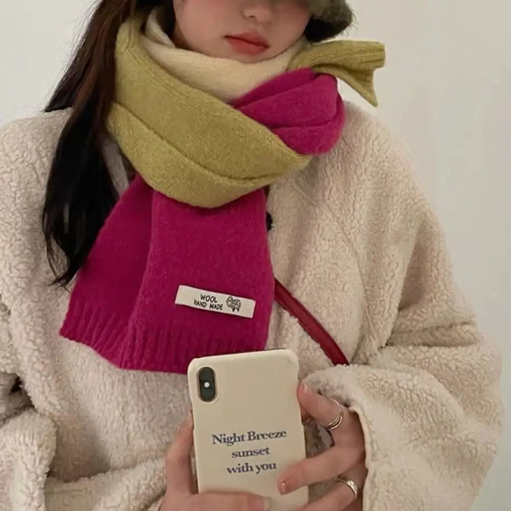 

Модный шерстяной шарф в корейском стиле l, полосатые эластичные вязаные шарфы, теплый толстый шейный платок, зимняя шаль