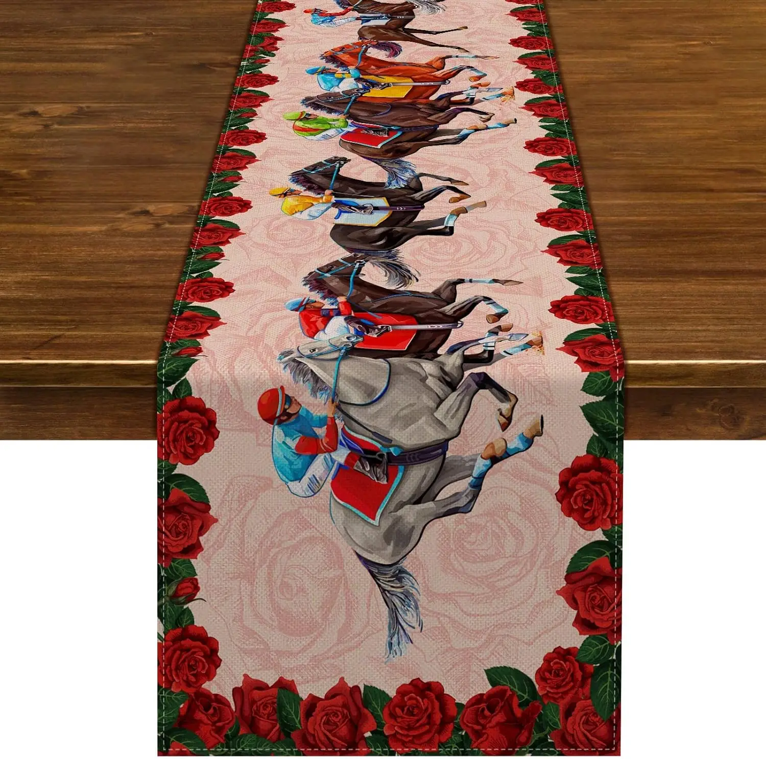 Kentucky Table Runner for Horse Race Run for The Roses Decoration Churchill Downs Home Dining Room Kitchen Table Decor