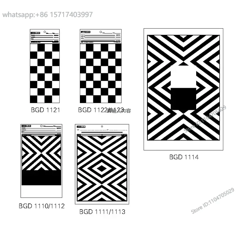 Coating Coverage Rate Test Cardboard Black and White Diagonal Cardboard Reflectance Coating Paper