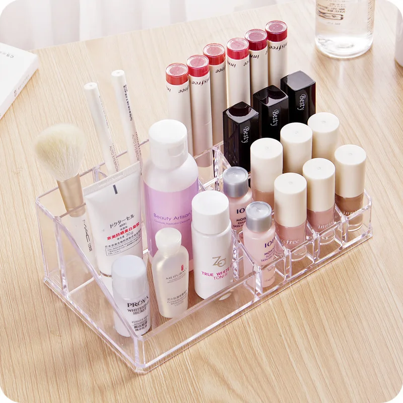 Makeup Organizer Office Organizer Box Cosmetic Plastic Storage Box Desk Bathroom Cosmetic Storage Case