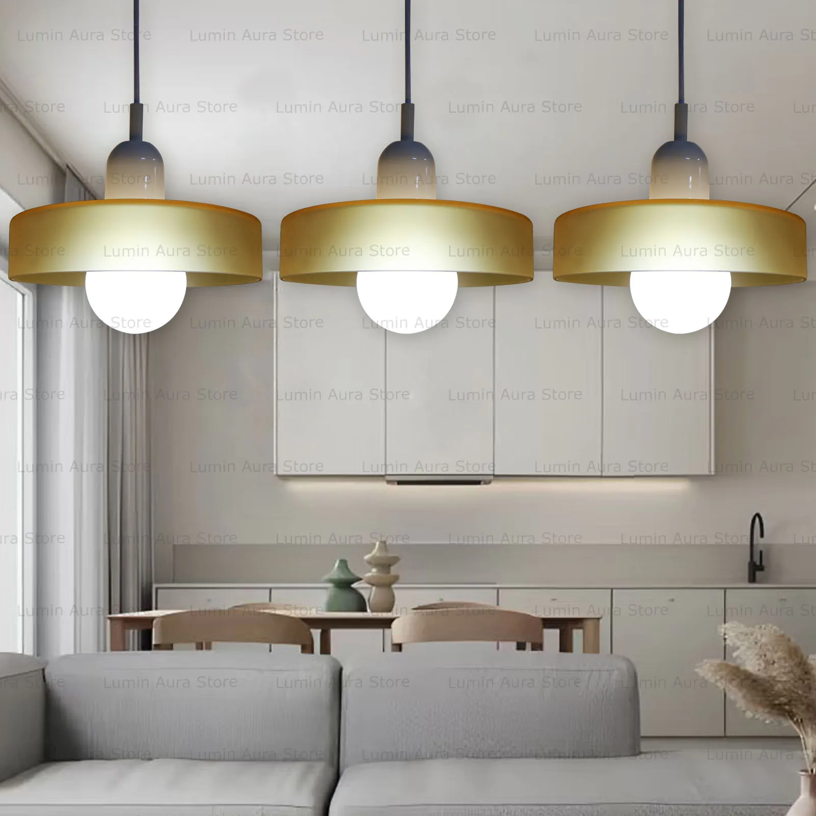 الشمال زبدة نمط ملون G9 LED سلك معلق مصباح الإقامة مطعم طاولة طعام الديكور الرجعية الإضاءة قلادة أضواء