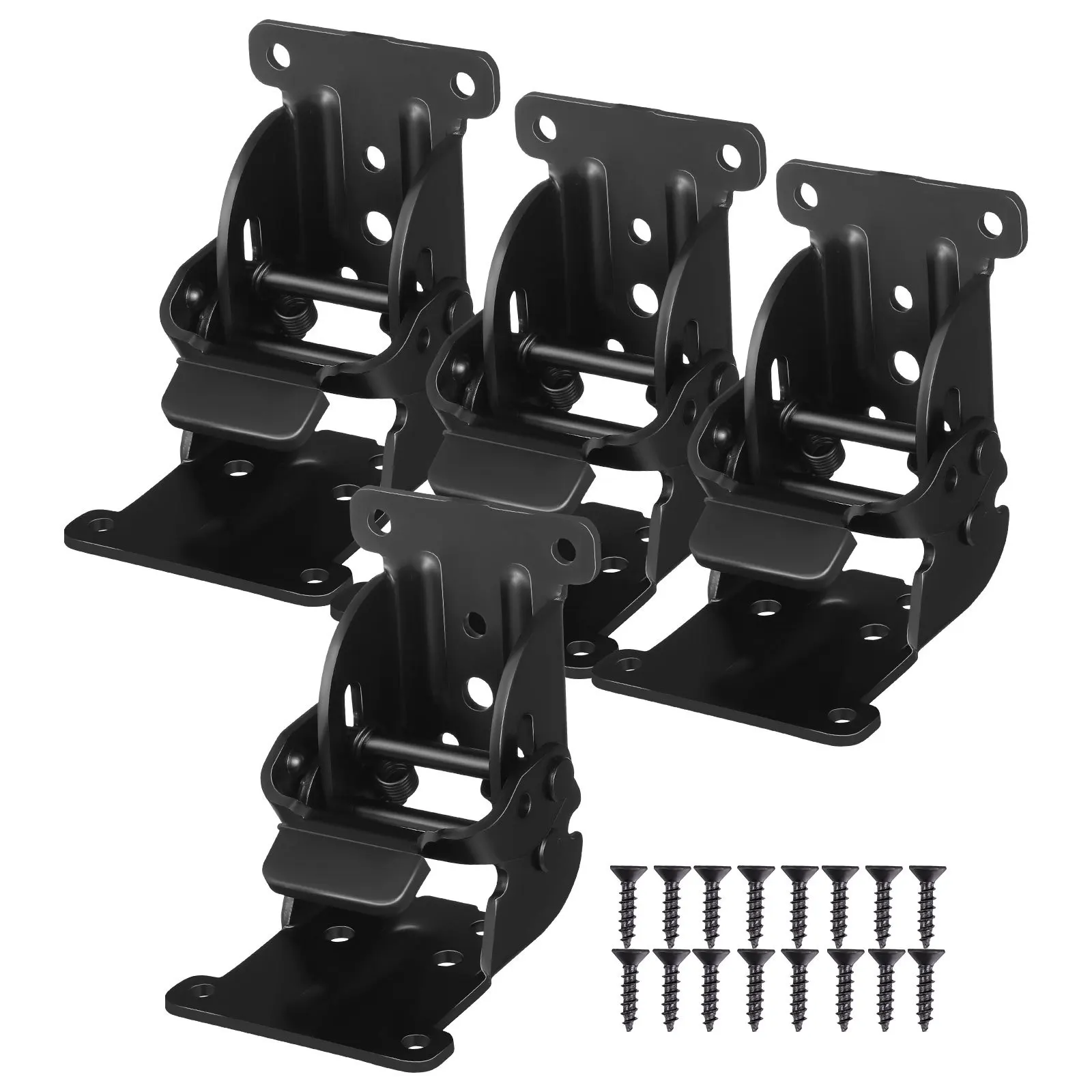 

4Pcs Furniture Hardware Connectors Heavy Duty Folding Leg Brackets Self Locking Hinges for Tables Cabinets Shelves