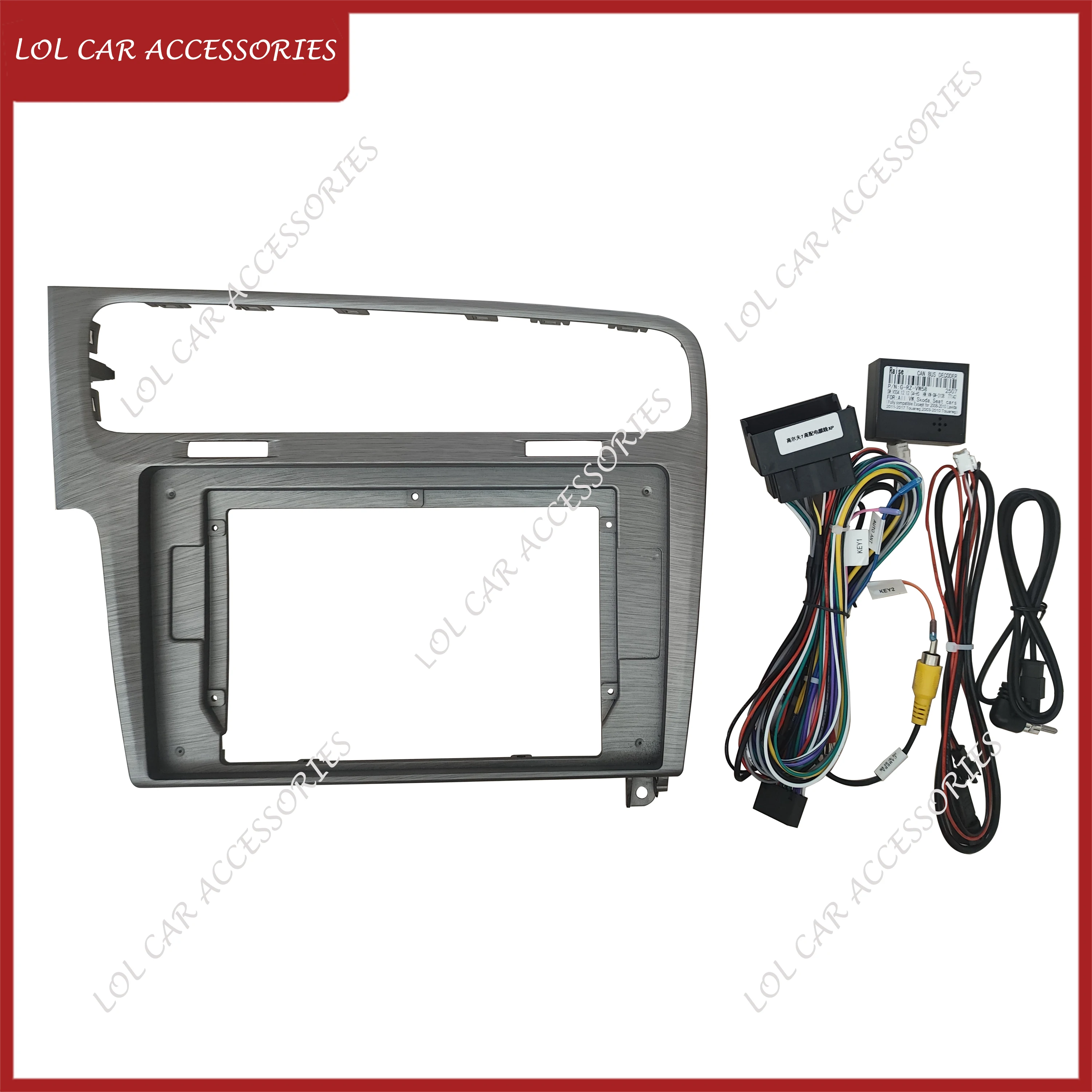 10.1 Inch For VW Volkswagen Golf 7 2014-2020 Car Radio Stereo GPS MP5 Player 2 Din Head Unit Fascias Dash Panel Frame Cover