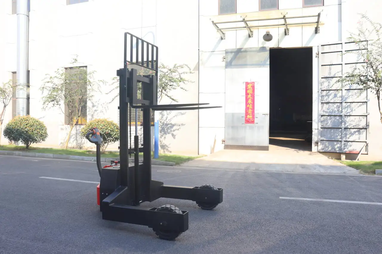 EVERLIFT Off- Road Stacker Forklift 1.0t 1.5t 2.0t 3300lbs 3m Mini Electric Pallet Lift Walkie Stacker All Terrain Rough Stacker
