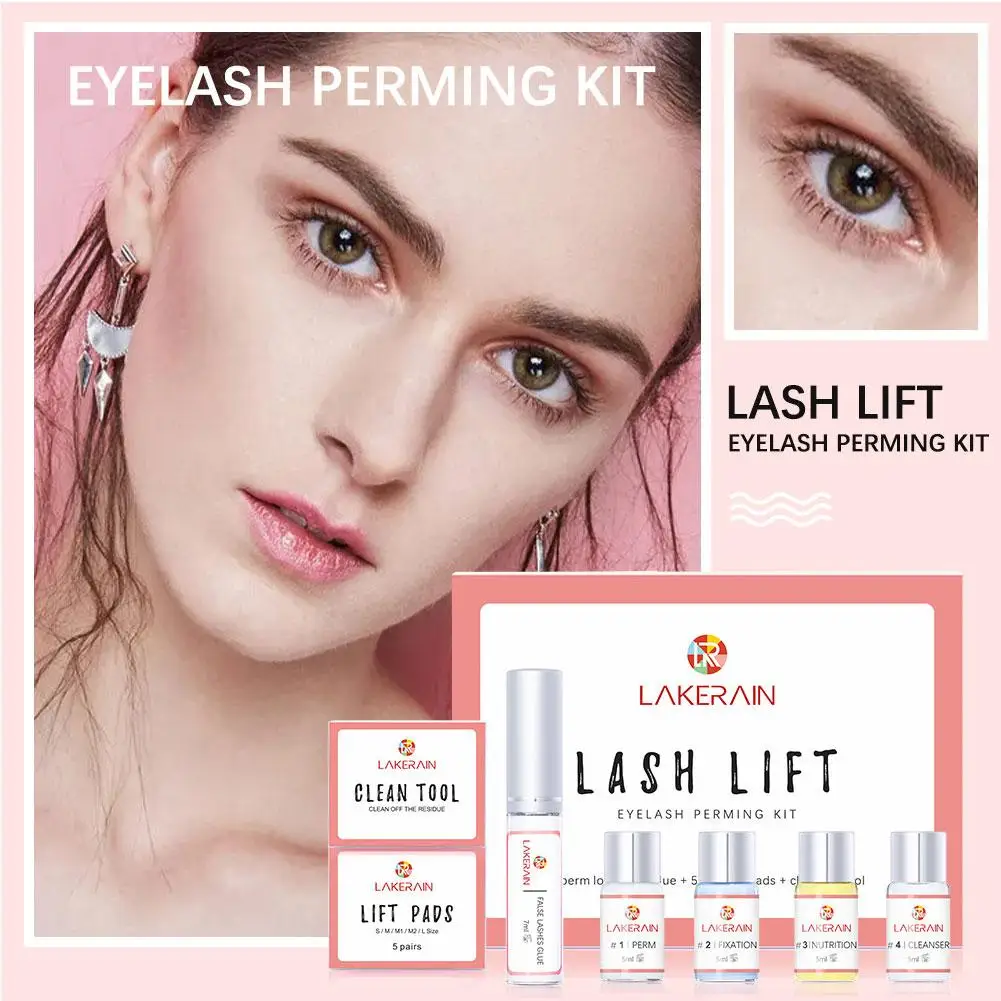 

New Lash Lift Kit Long Lasting Eyelash Lifting Perming Beauty Glue Use Fixation Home Lasher Salon Curly Pro Lotion Kit U4F2