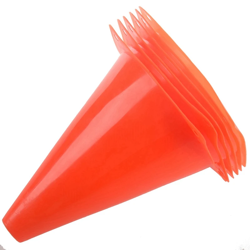 7-Inch Plastic Traffic Cones (12-Pack) Multi-Purpose Cone Physical Education Sports Training Gear Training Traffic Cones