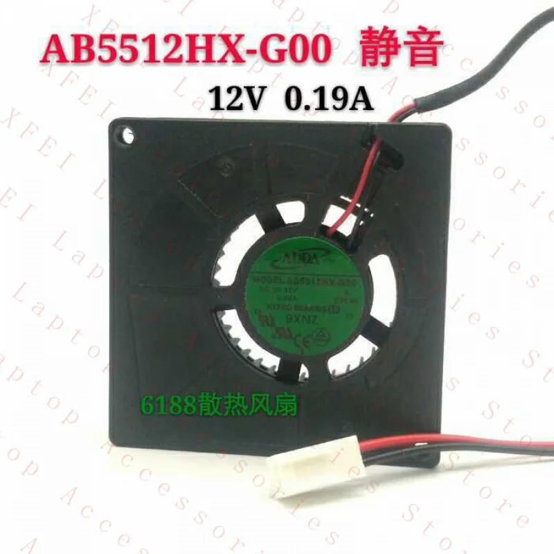 

D 1PC for ADDA AB5512HX-G00 Cooling Fan 12V 0.19A 5.5cm 2-wire New