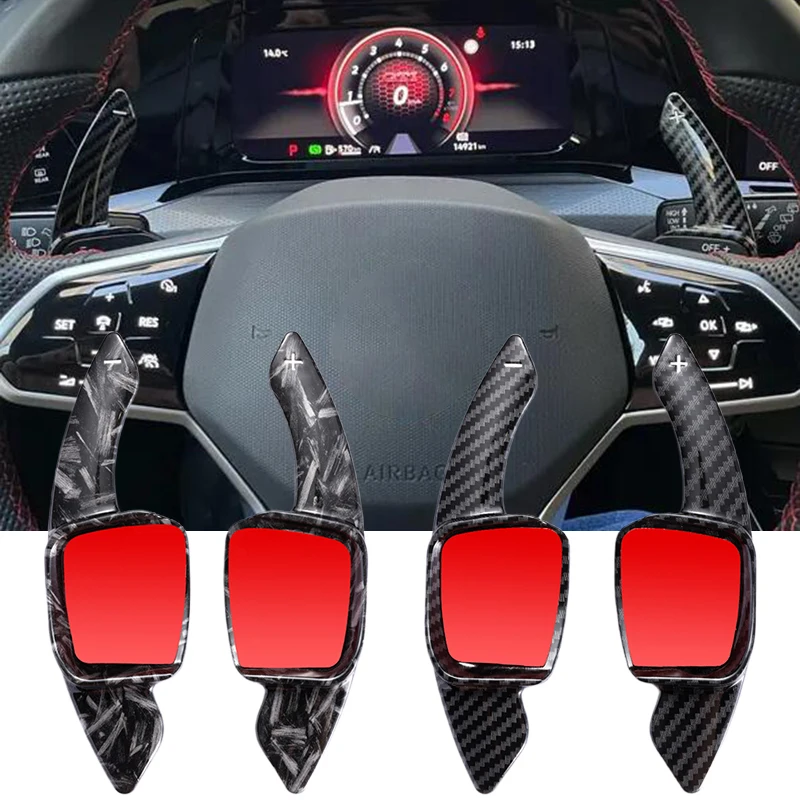 Shift de pá de impressão de fibra de carbono ABS para Volkswagen Amarok VW Jetta Nivus Virtus T-Cross Golf MK8 R GTI Crossfox