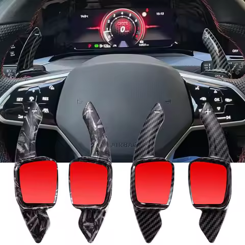 ABS Carbon Fiber Print Paddle Shift For Volkswagen Amarok VW Jetta Nivus Virtus T-Cross Golf MK8 R GTI Crossfox