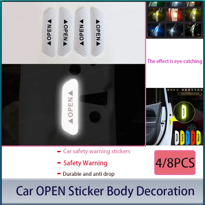 Автомобильная-открытая-светоотражающая-лента-предупреждающий-знак-наклейка-для-kia-sportage-ceed-sorento-cerato-forte-2018-2019-2020-автомобильные-аксессуары-4-8-шт