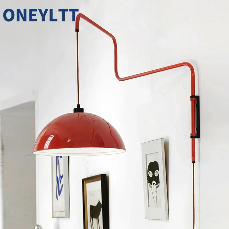 Rotating wall lamp Nordic LED long arm wall lamp suitable for dining room, bedroom, living room decoration designer wall lamp