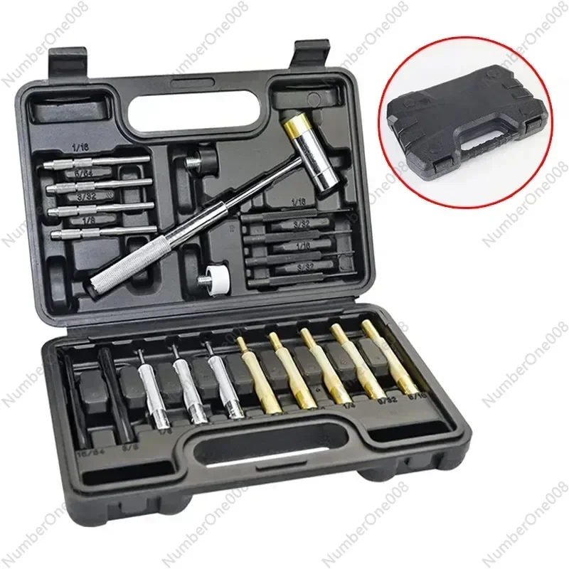 21pcs Dual-sided Punch Hammer Tools Professional Roll Set Portable Kit Gun Maintenance Gunsmithing Punch Brass Hand Tools