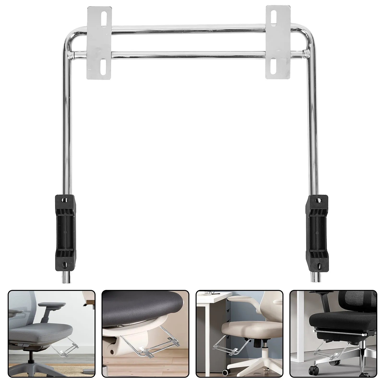 2Pcs Adjustable Retractable Footrest Attachment for Office Chair Ergonomic Under Desk Foot Support Home Work Adjustable Foot Pad