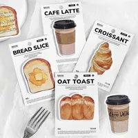 30 Pcs Cartoon Sticky Notes Kawaii bread toast coffee Memo Pads Sticker Student Gifts Stationery School Office Supplies