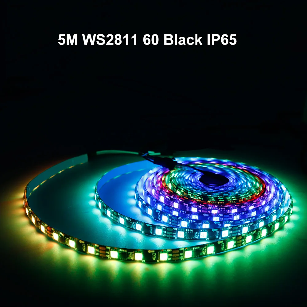 WS2811 5050 RGB Led Strip Light Addressable 30leds/m 60Leds/m External 1 IC Control 3 Leds original Led Light Tape DC12V