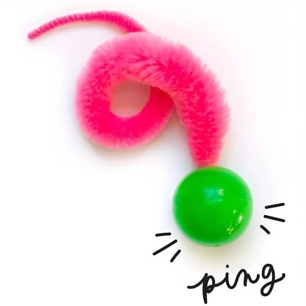 3 Teile/satz Haustier Spielzeug Raupe Elastische Ball Katze Spielzeug Regenbogen Wurm Springenden Ball Indoor Katze Raupe Elastische Interaktive Spielzeug – Detail 5