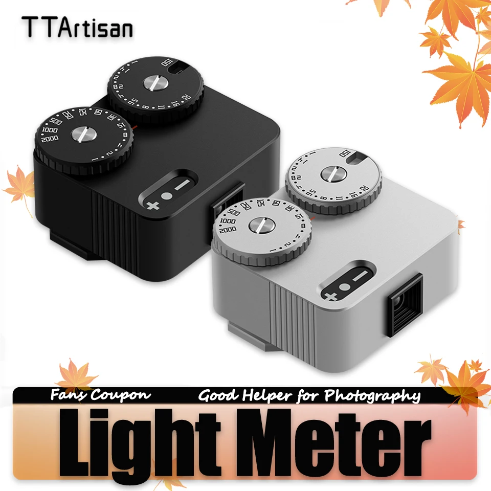 TTArtisan Compteur de lumière II Cold Shoe Mount pour DSLR Appareil photo sans miroir Compteur de lumière Photographie Accessoires A7RIII XT-100