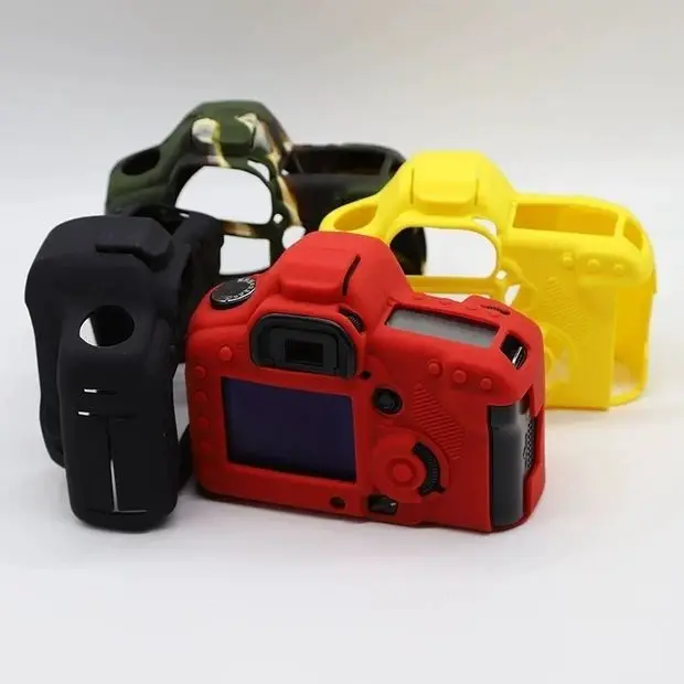 

Soft Silicone Armor Camera Body Case For Canon EOS 5D Mark III/IV 5D2/5D3/5D4 6DII/6D2 7DII/7D2 77D 600D/700D