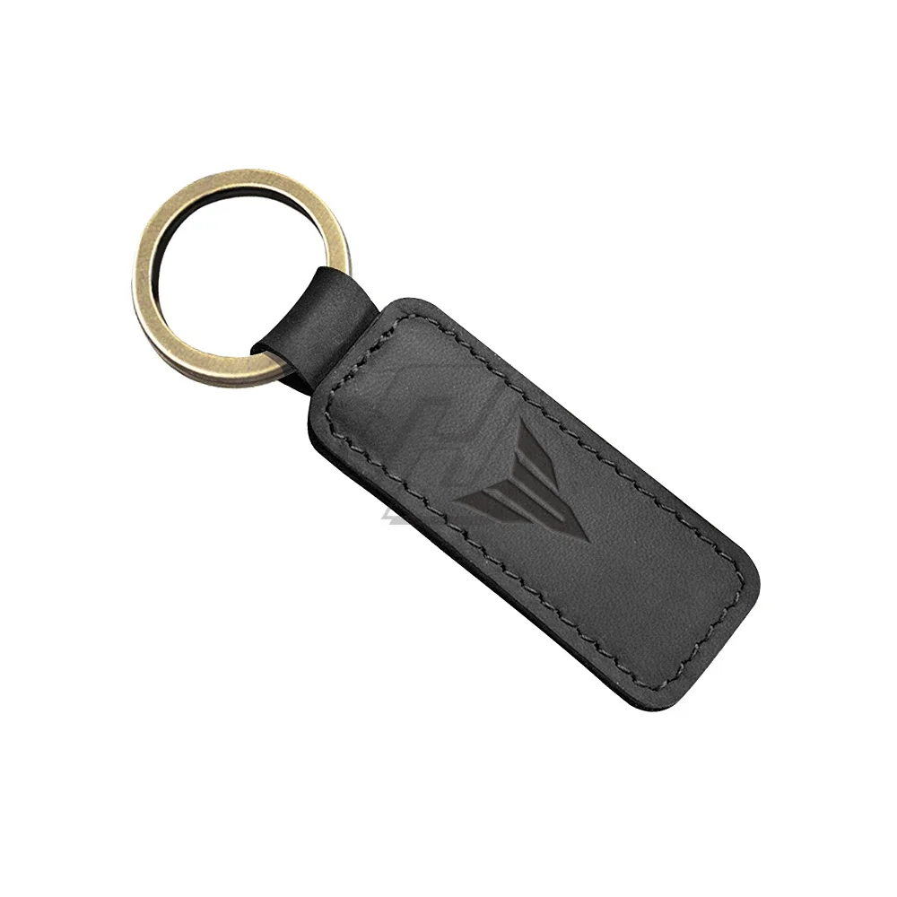 For Yamaha MT MT01 MT03 MT07 MT09 MT10 Key Motorcycle Keychain Cowhide Key Ring