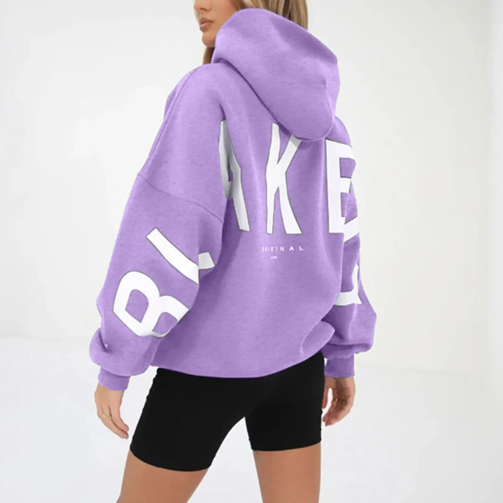 Gran oferta de la temporada, nueva sudadera holgada de manga larga gruesa con estampado a la moda para mujer, sudadera informal cómoda Streetwe