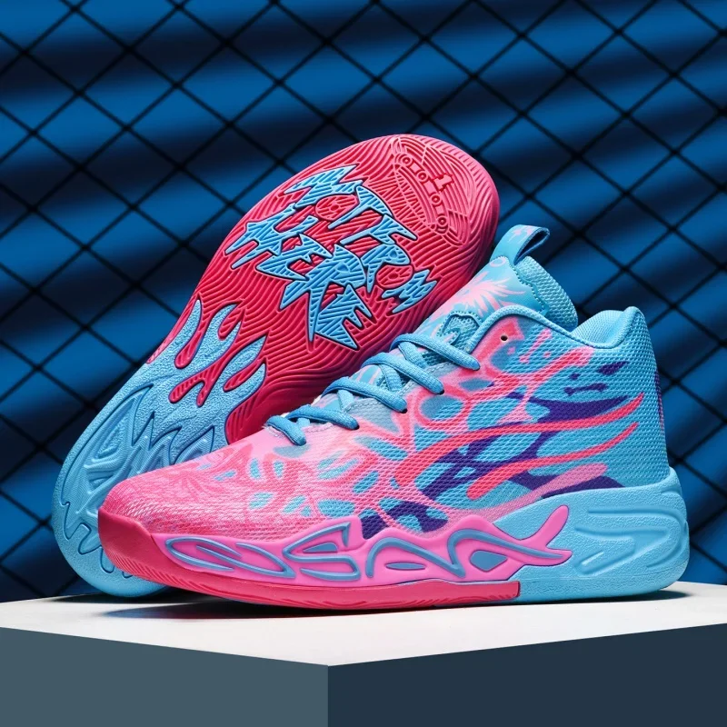 Men's High Top Basketball Shoes Breathable Sneakers Shock Absorption Anti‑Slip Outdoor Court Professional Training Sports Shoes