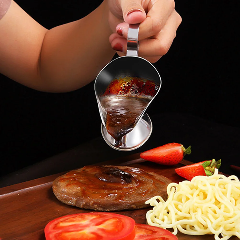 

3Pcs Sauce Boats Stainless Steel Gravy Boats for Kitchen Party Dining Table Seasoning Dipping Bowls Sauce Dishes