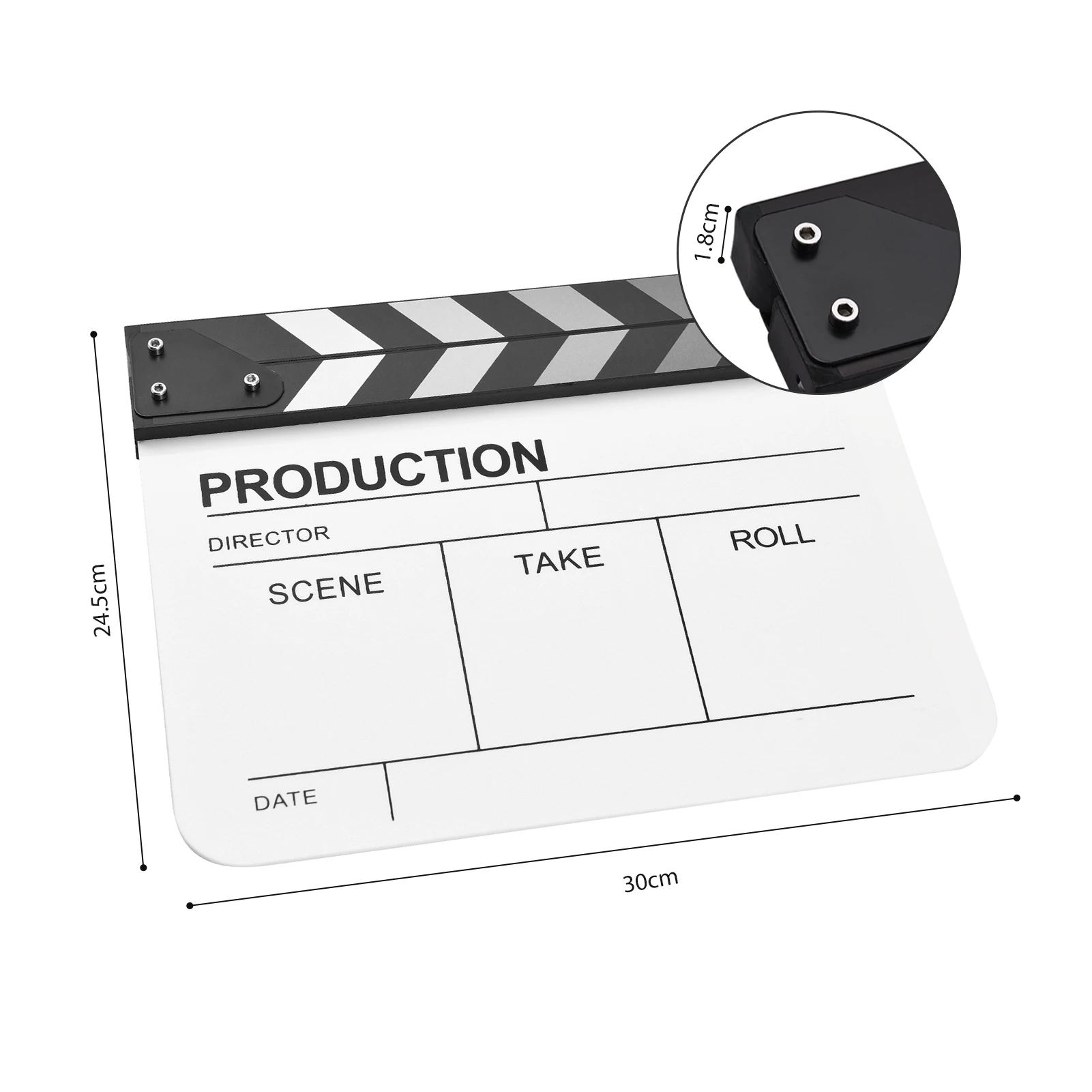 Acrylic Clapperboard Film Clapboard Movie Director's Slate Cut Action Scene  Board Film Slate Dry Erase Film clapperboard