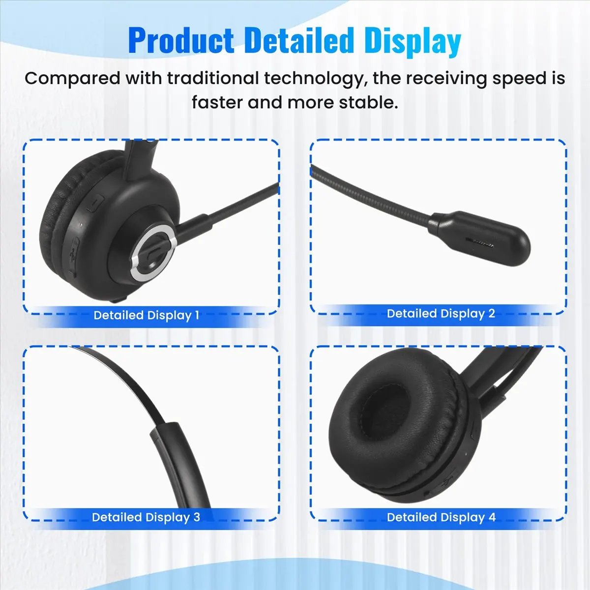 

Bluetooth-наушники Y69A с микрофоном, беспроводная гарнитура наушникового типа, гарнитура с шумоподавлением для ПК, мобильных телефонов, планшетов