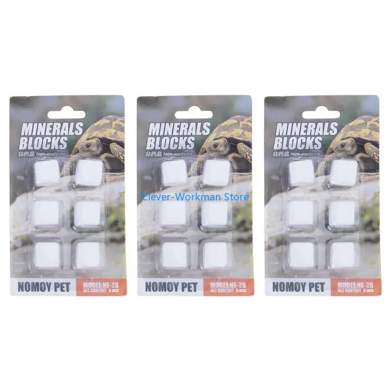 

24TD 9Pcs for Turtle Mineral Supplements Tortoise Banquet Blocks Slow-Release Calcium Blocks for Aquatic for Turtle F