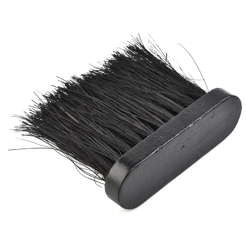 Fireplace Brush Wooden Handle Round Shape Brush Head Replacement Plastic Handle Wall Cleaning Tools For Fireplace Maintenance