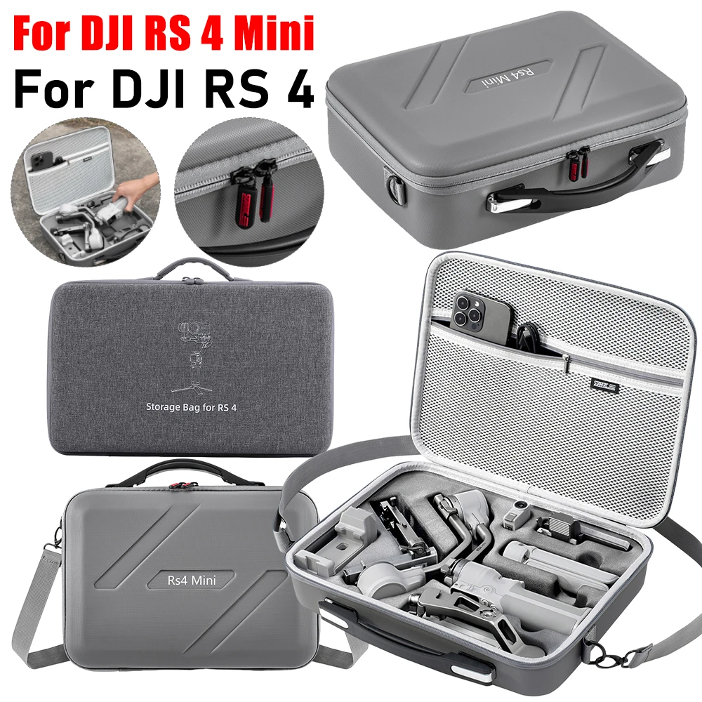 For RS4 Mini Carrying Case PU Portable Storage Bag Anti-Scratch for RS 4 Mini Handheld Stabilizer Accessories