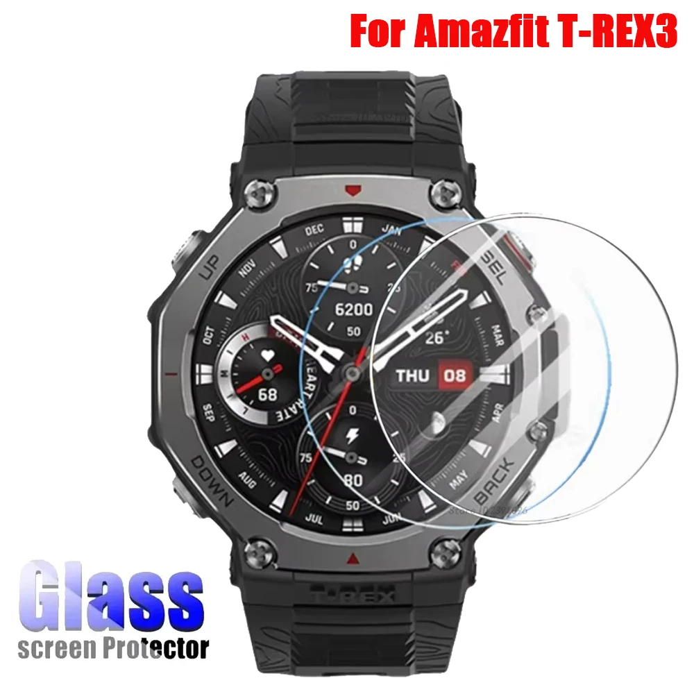 2-6PCS Tempered Glass For Amazfit T-REX 3 Screen Protector Film Anti-ScratchHD Film For Huami Amazfit TREX 3 Watches Accessories