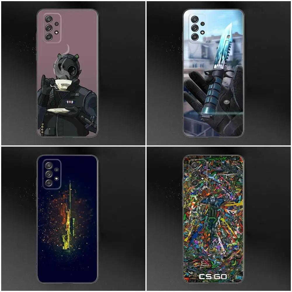 

Game CS Clear GO Phone Case For Samsung Galaxy S25,S24,S21,S22,S23,S30,Ultra,S20,Plus,Fe,Lite,Note,10,9,5G Black Cover