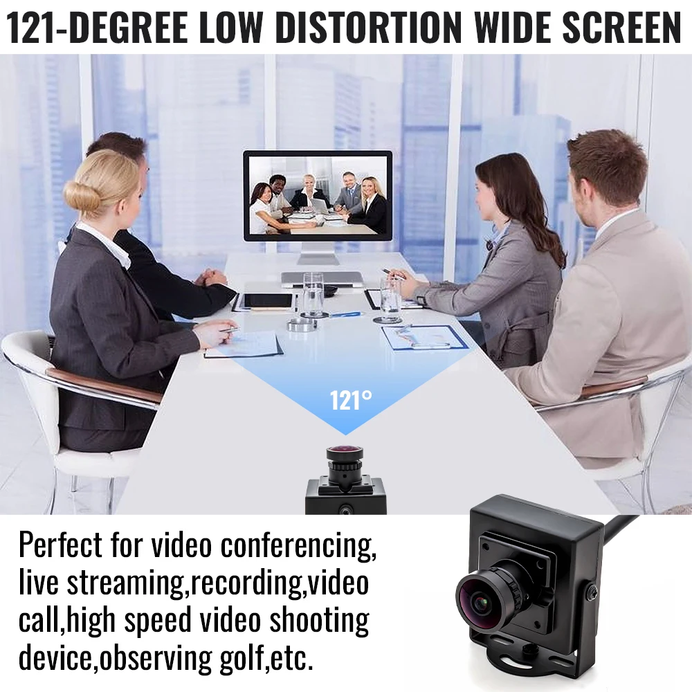 WGWK USB Camera For Computer 5MP 30FPS 2.1mm 121 Degree Wide Angle lens Ai Human Type Detection CCTV Camera Surveillance For PC