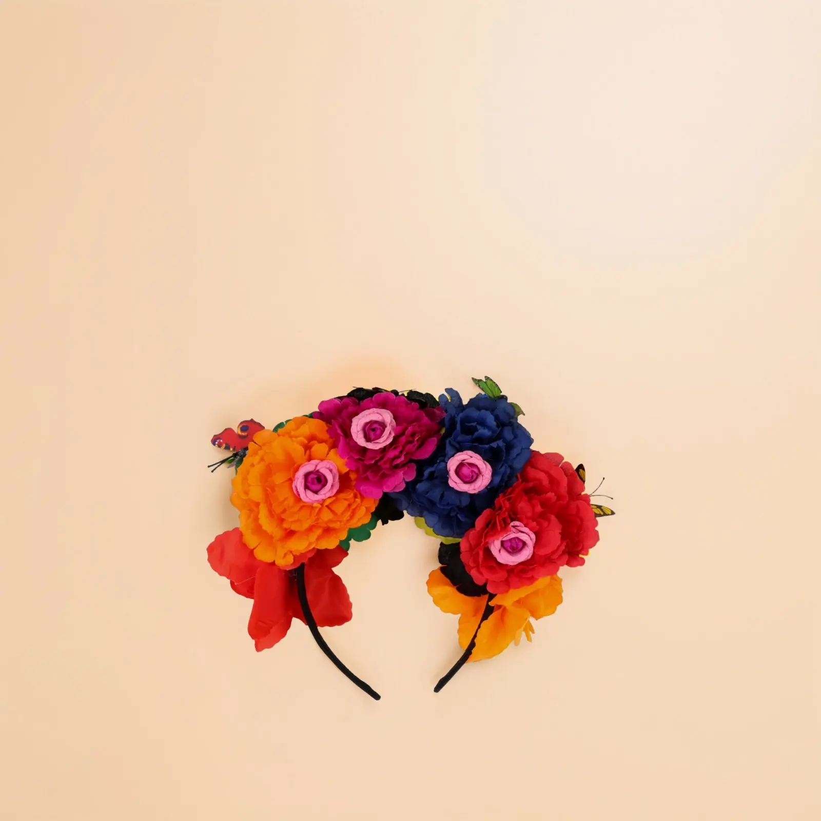 

Halloween Artificial Flower Headband Rose Butterfly Crown Women Party Costume Holiday Hair Band Fashion Headdress