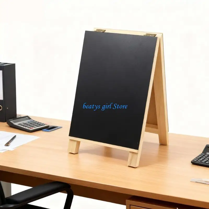 C7AB لوحة نشرات خشبية واقفة ذات وجهين قابلة للطي سريعة مع إطار