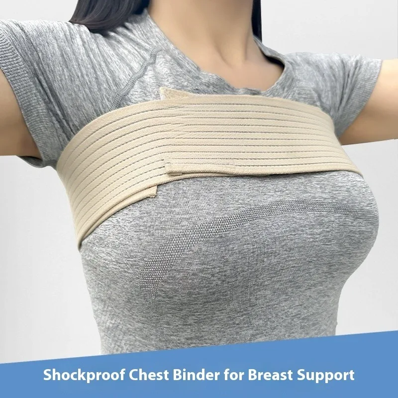 Bande d'entraînement élastique pour femmes, Support de poitrine, correcteur de Posture respirant, corde à sauter, course à pied, Fitness, Anti-choc, sport confortable