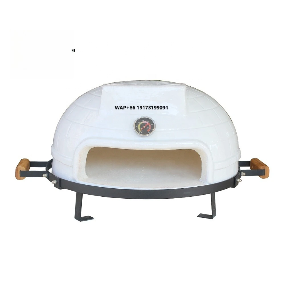 

21 Inch White Portable Big Clay Outdoor Kitchen High Temperature Wood Fired Pizza Oven