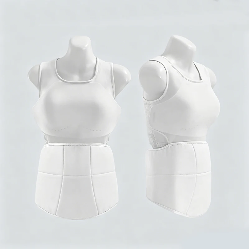 Karate Chest Protector for Women Lightweight Protective Gear Soft Chest Abdominal Guard for Sanda Muay Thai Kickboxing Fitness