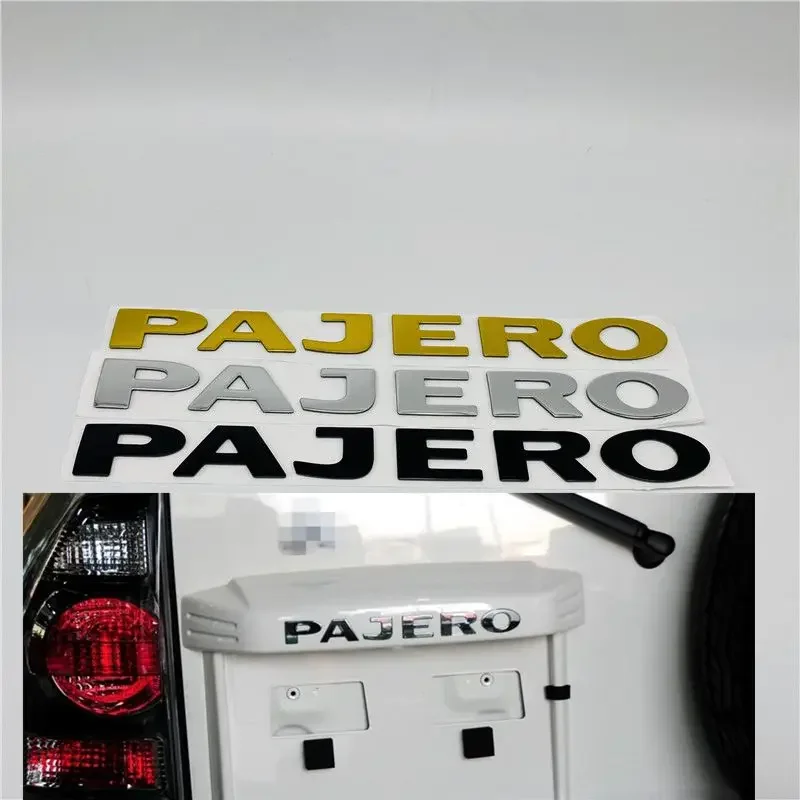 3 Colors For Pajero Emblem Rear Trunk Tailgate Logo Nameplate Car Stickers 22CM