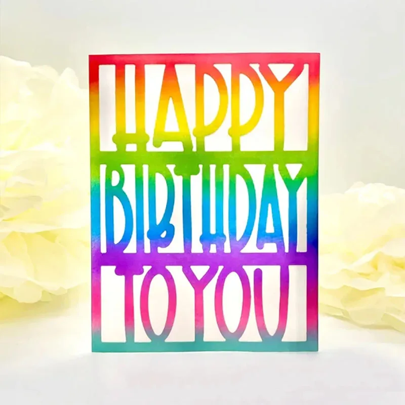 Metall-Stanzformen „Happy Birthday To you“, Abdeckplatte, Stanzset für DIY, Sammelalbum, Stanzform, Papier, Karten, geprägt, Basteln, gestanzt