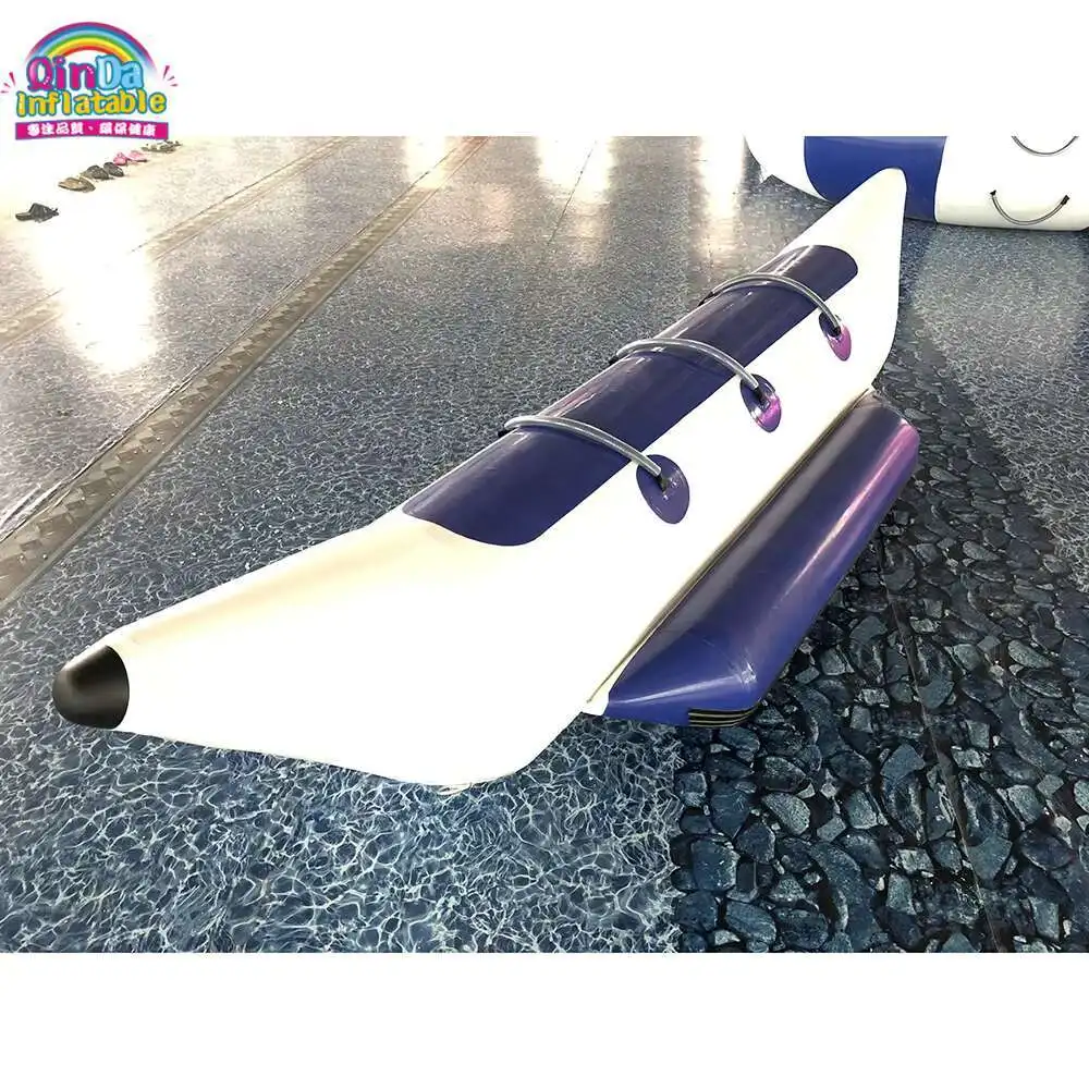 Popular High Quality PVC Tarpaulin Inflatable Flying Banana Boat For Water Sport