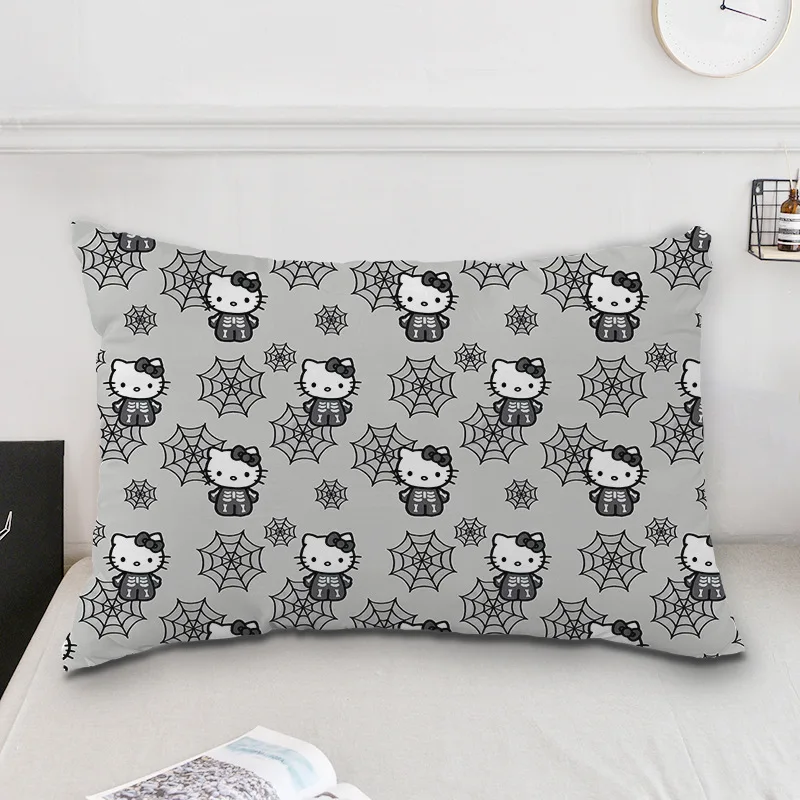 Halloween Hello Kittys Anime Cartoon Peripheral Print Pattern Double-sided Pillow Case Holiday Home Decoration Pillow Case