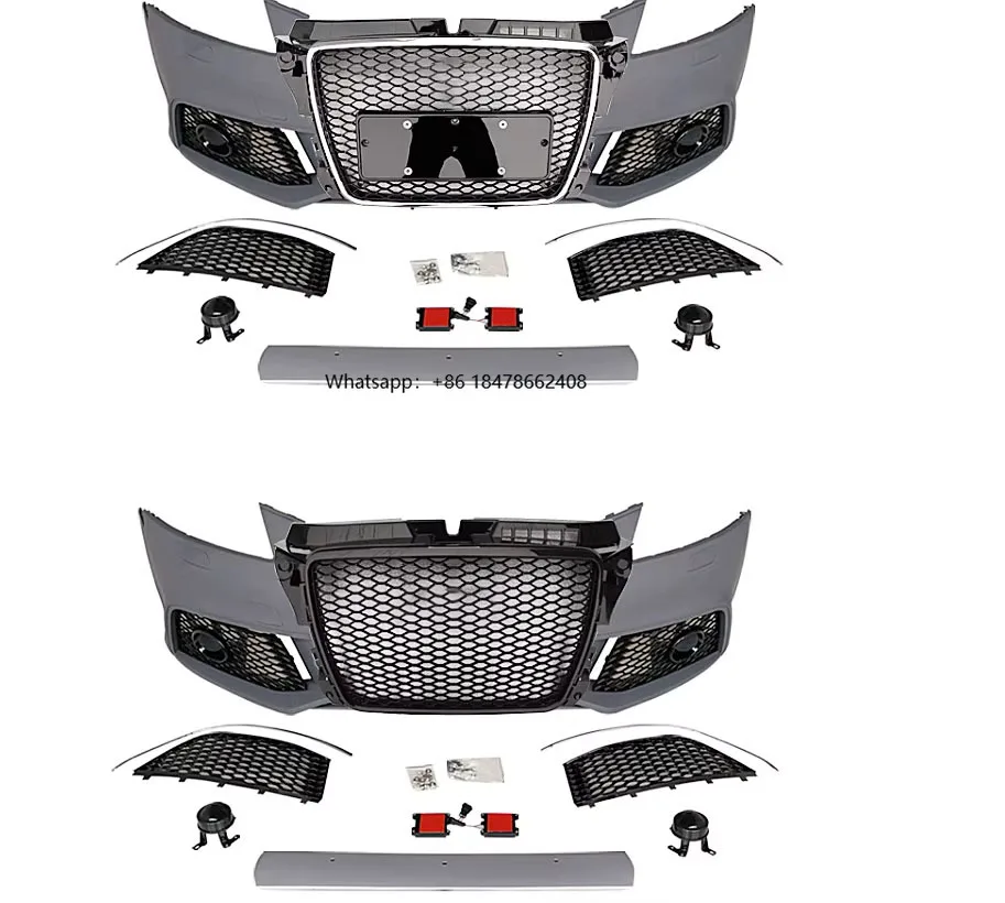 

Factory Car A3 S3 Upgrade RS3 Style Look Front Bumper Body Kit With Black Grille for A3 S3 2008 2009 2010 2011 2012 2013