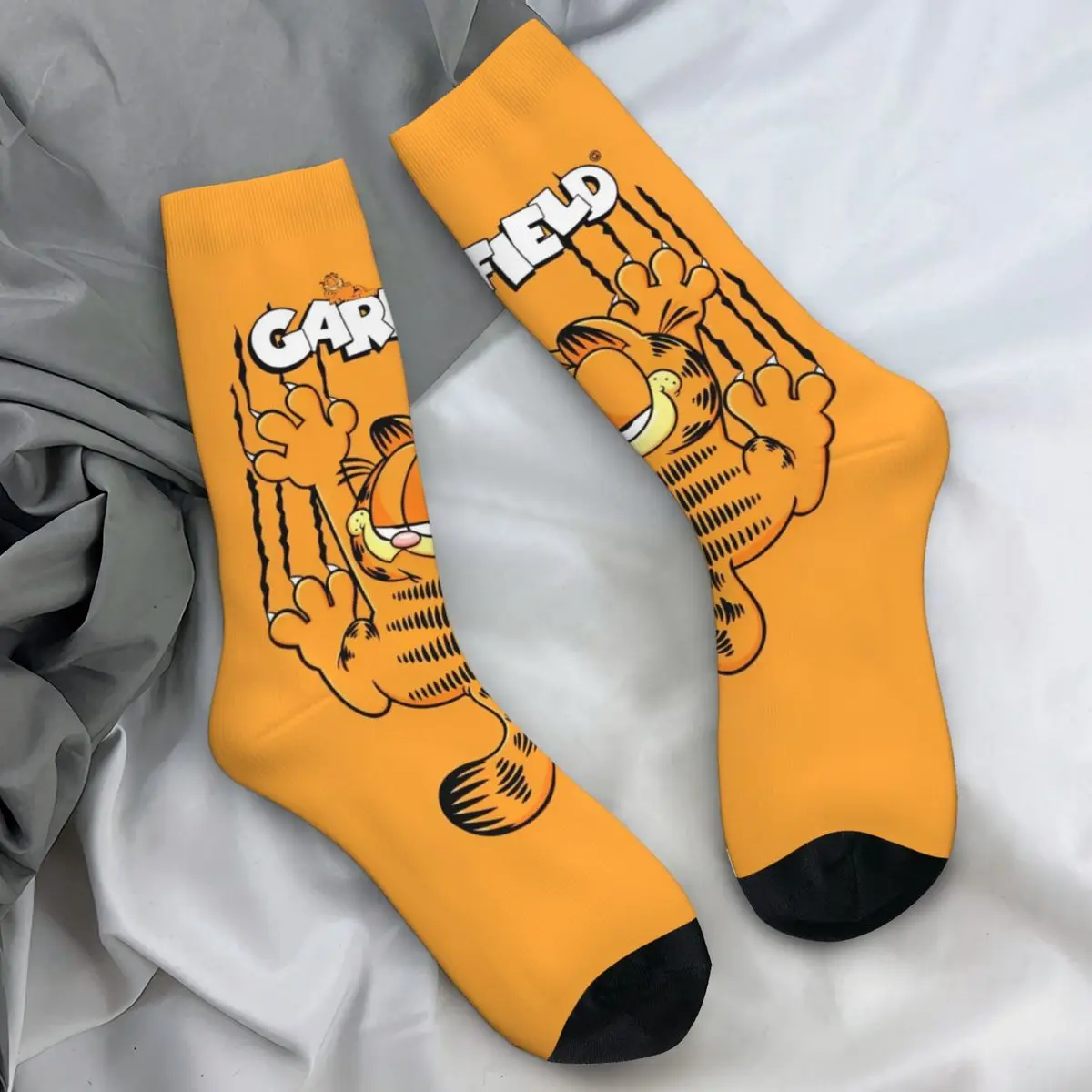

Garfiled Scratch The Wall Socks Fashion Stockings Couple Soft Breathable Outdoor Socks Autumn Custom Non Slip Socks