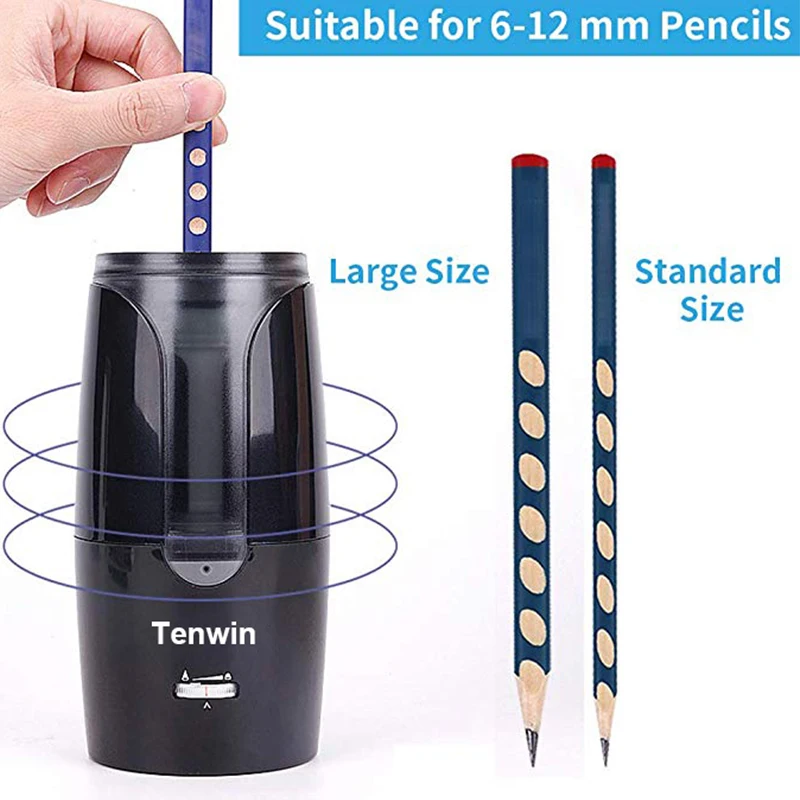 Large USB Automatic Electric Pencil Sharpener Heavy Duty Stationery For Colored Pencils Mechanical Sharpener For Children Artist