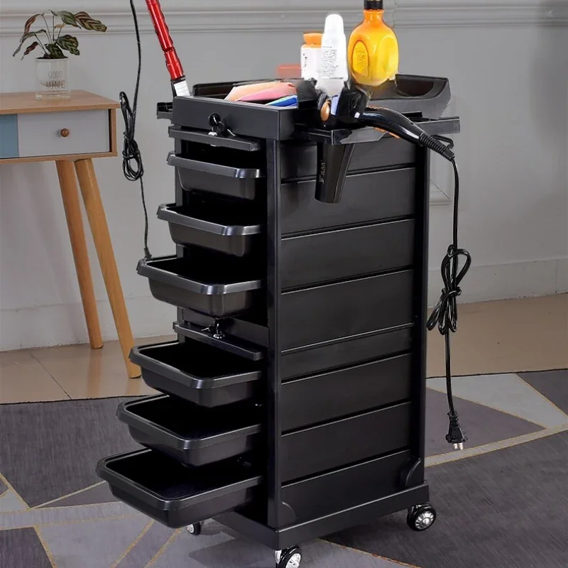 Ultimate Trolley Cart for Hair Salon Station Space-Saving Rolling Beauty Cart with Extra Storage Upgraded Design